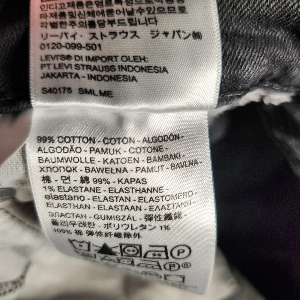 Levi's 505 Jeans Men's 30X30‎ (Tag 29X30) Black Y2K 90s Straight